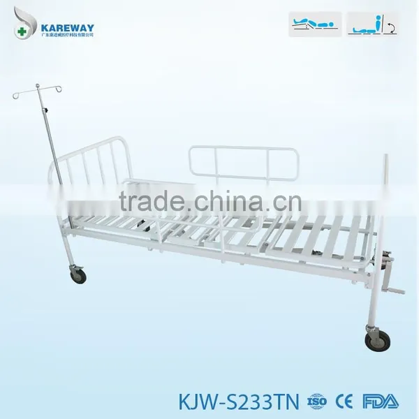 2 Function Adjustable Manual Hospital Double Bed Manufacturer photo-2