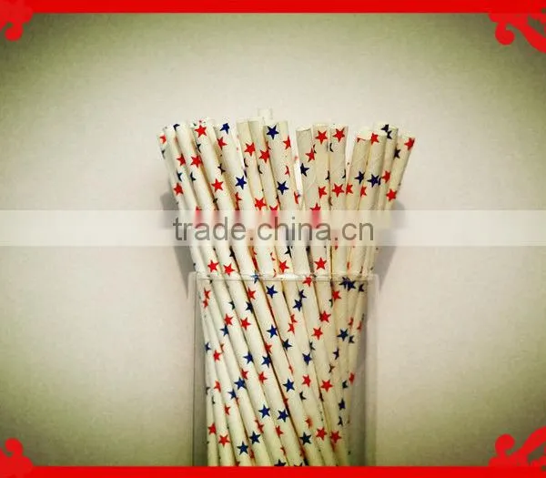 Party Supplies Food Grade Print Straw Pack in PVC Tube Paper Drinking Straws for Wedding Party photo-4