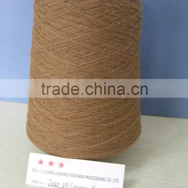 100% Chinese Sheep Cashmere Yarn,14/1NM, Dyed Brown Color photo-5