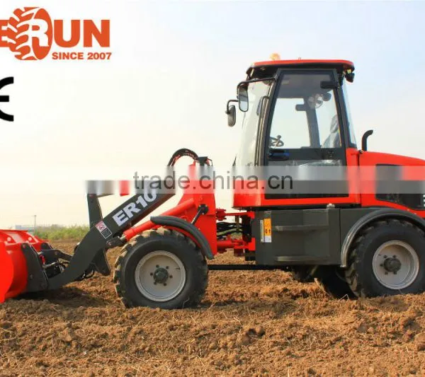 2015 New Design Everun 1.0 Ton Small Agricultural Machine Mini Wheel Loader With Sweeper photo-4