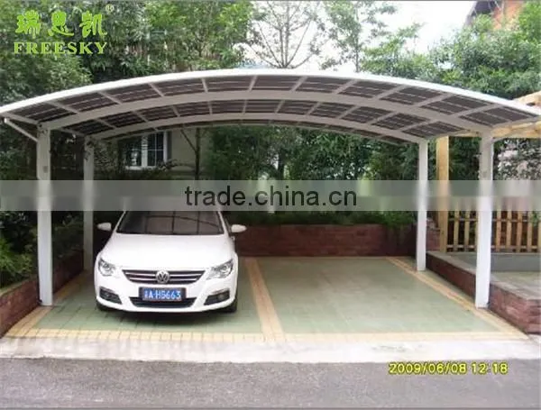 Aluminum Carport Parking Shed Metal Car Canopy With Polycarbonate Arched Roof photo-3