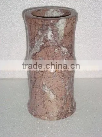 BEAUTIFUL MARINA PINK MARBLE FLOWER VASES photo-3
