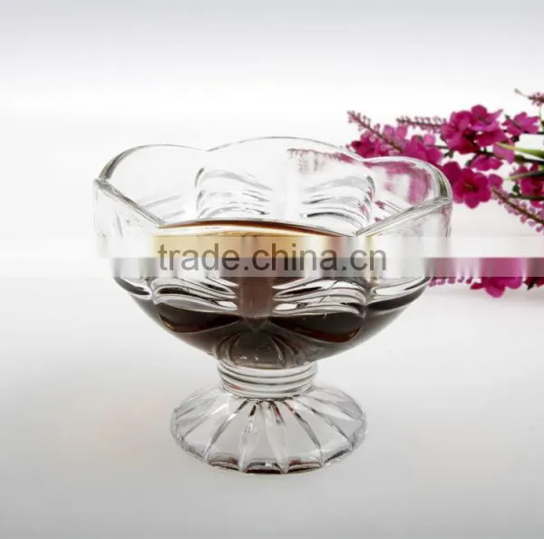 Bowknot Design Glass Salad Bowl Icecream Glass Cup Icecream Glass Bowls photo-3