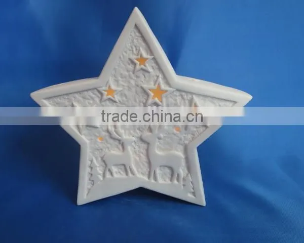 Porcelain Lighted White Star