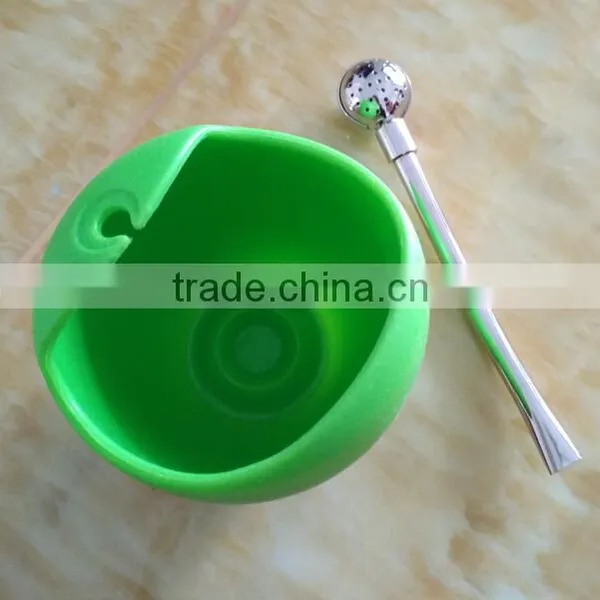 Hot Selling Tea Cup Silicone Yerba Mate Gourd With Bombilla Combo photo-3