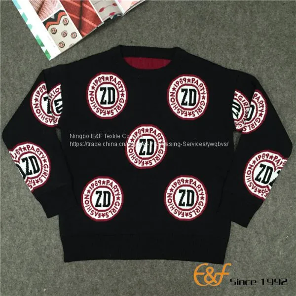 Double Layer 3-color Jacquard Sweater photo-3