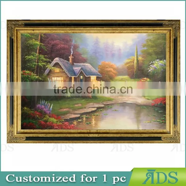 Wall Decor Village Scenery Oil Painting On Canvas photo-5