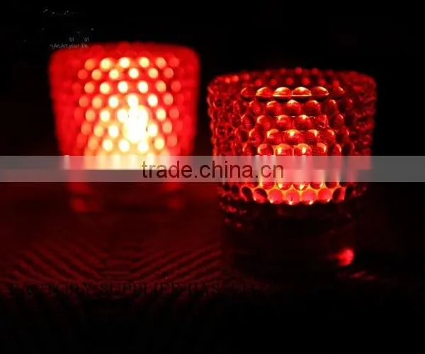 Glass Color Pearl Tealight Candle Holders photo-6
