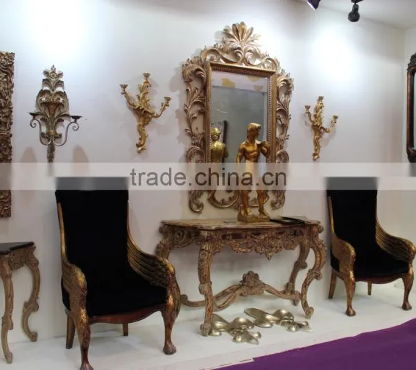 Ornate Polyresin Decorative Framed Mirror for Indoor Use photo-4