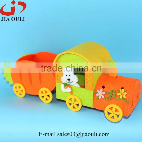 New Design Easter Decoration Gifts With LED Non-woven Radish Shape Train photo-2