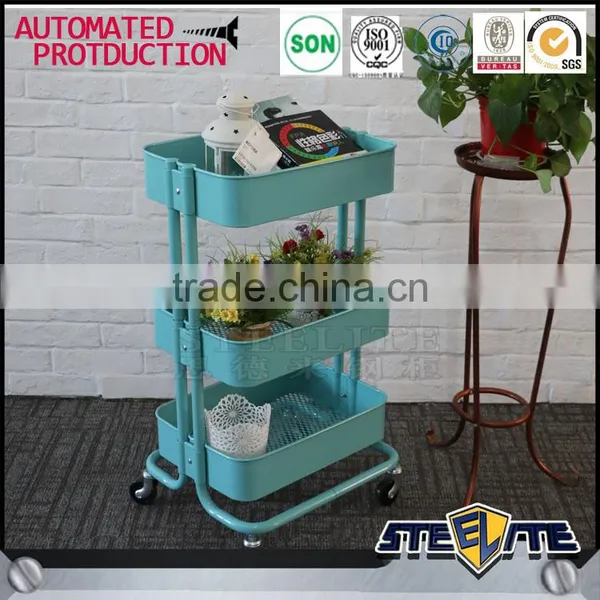 Steel Korean Furniture 3-tier Rack Kitchen Trolley photo-2