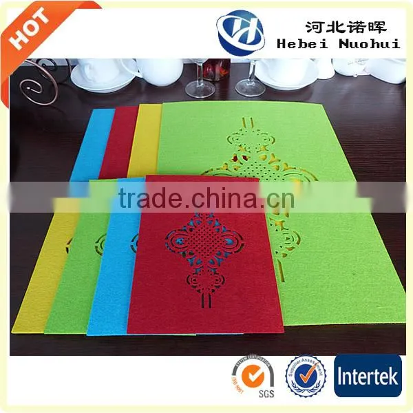 "Fu" Red Felt Placemats for Wedding ,coffe photo-2