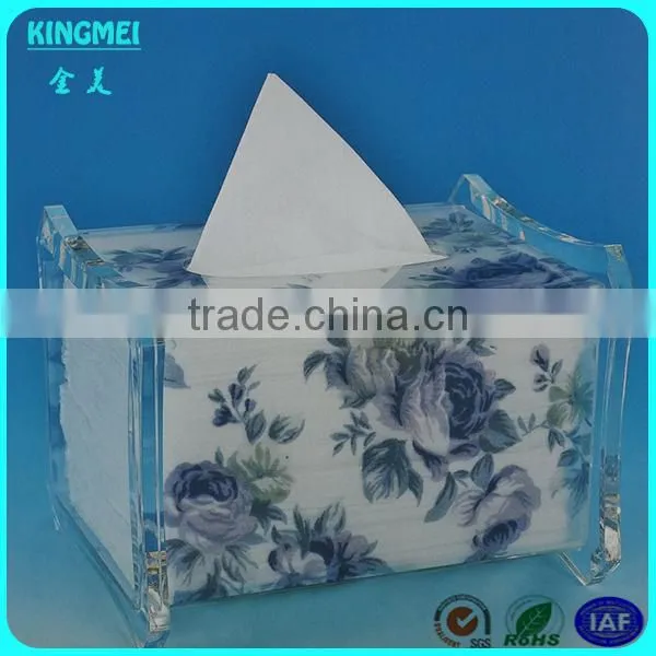 Acrylic Custom Colored Printed Tissue Box, Acrylic Napkin Paper Holders, Novelty Tissue Paper Boxes photo-2