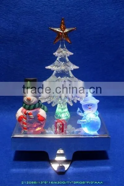 2015 Christmas Double Snowman Stocking Holder With Led photo-3
