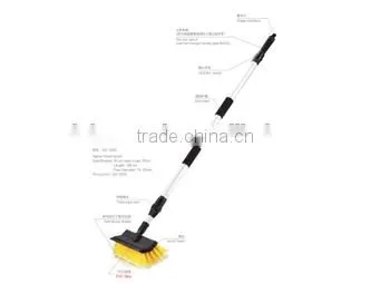 Microfiber Soft Bristle Telescopic Car Wheel Wash Dust Detailing Cleaning Brush Flow Through Brush Series photo-4