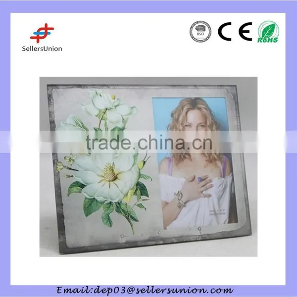 High Quality Big Flower Printed Decoration Picture Frame 4"x6" photo-3