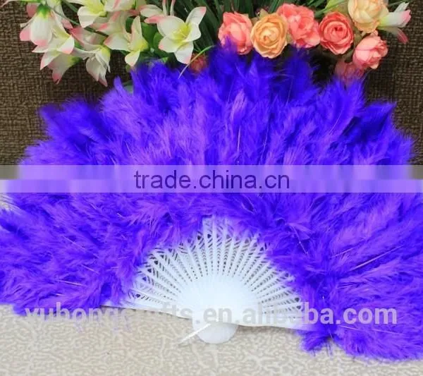 Hot Selling Plastic Turkey Feather Fan photo-2