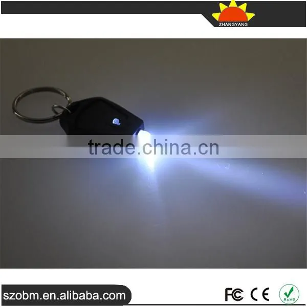 Mini Portable Rhombus Plastic Keychain White Light LED Keychain photo-2