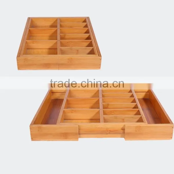 Box Organizer Bamboo Material Food Storage Box photo-3