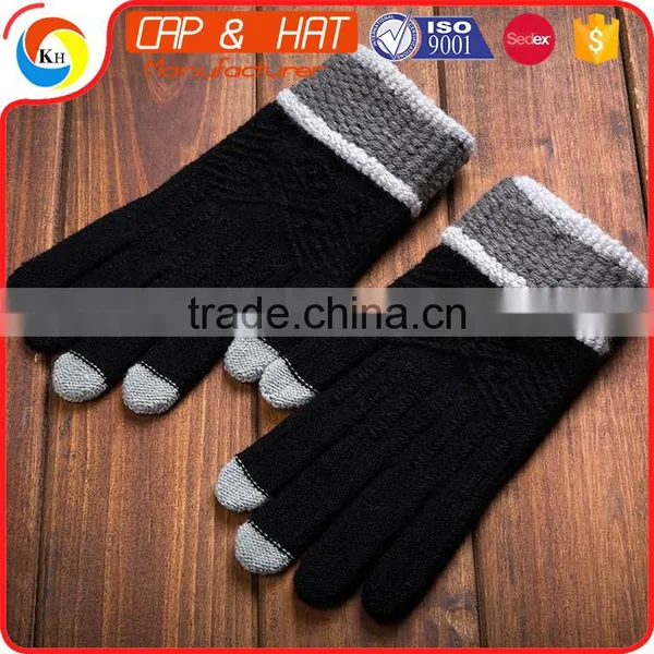 Cotton Arcylic Glove Smart Phone Winter Warm Touch Screen Gloves Best Promotional Gift photo-6