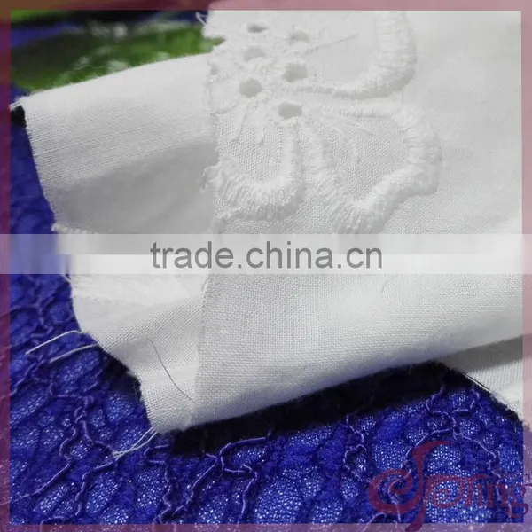 Lovely Birds and Flowers Embroidery Cotton Sheeting Lace Fabric for Dress photo-6