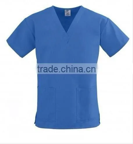 Wholesale 100% Cotton Medical Short Sleeve Unisex Green Surgical Gown photo-3