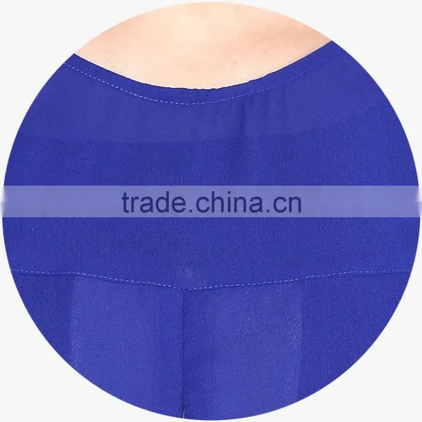 Blue Short Sleeve Tops Maternity Dresses for Office Lady photo-5