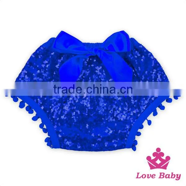 Plain Hot Pink Sequins Baby Bloomers 0-2 Years Old Girls Cotton Bloomers Fashion Style Baby Bloomers Wholesale photo-3
