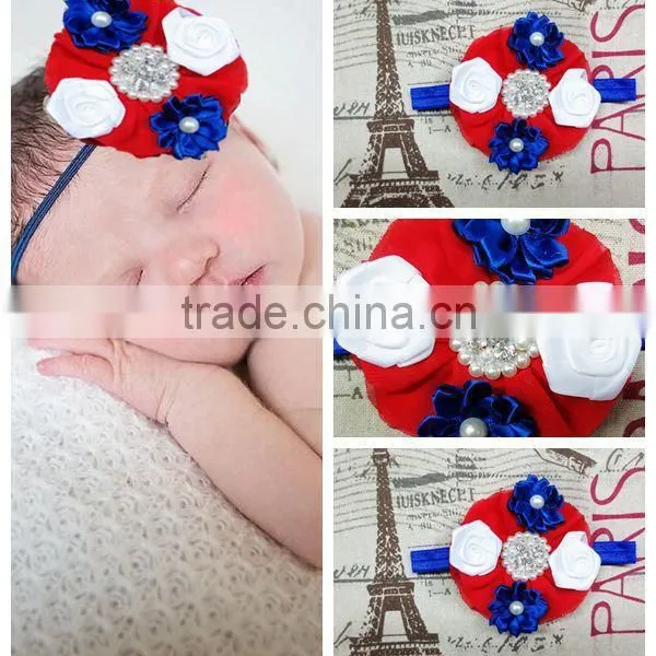 Factory Direct Satin Flowers Headband For Girls Hair Accessories photo-2