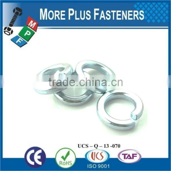 Made in Taiwan Bright Blue Zinc Stainless Steel Spring Standard Medium Split Lock Washer photo-3