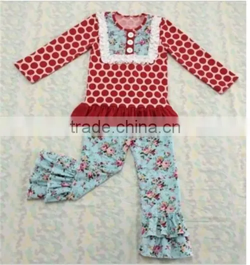 2017Lovely Comfortable Ventilation Fold Princess Lace Skirt Suit Girl Striped T-shirt Unique Kids Frock Designs Pictures photo-6