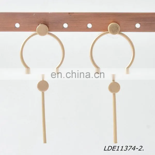 Gold Round Earrings Dainty Earrings photo-4