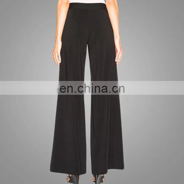 New Latest Muslim Design High Waist Pants Palazzo Trousers Wide Leg Pants Plus Size Black Trousers Feet Trousers Ankle Length photo-4