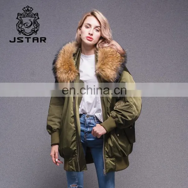 Best Warm Bomber Down Jacket With Raccoon Fur Collar photo-6