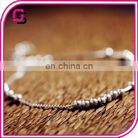 Korean Fashion Brief Accessories Sterling Silver Bead Bracelet Agent
