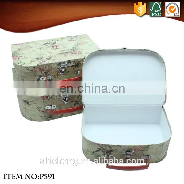 High Quality Beauty Flower Suitcase Box With Metal Lock photo-3