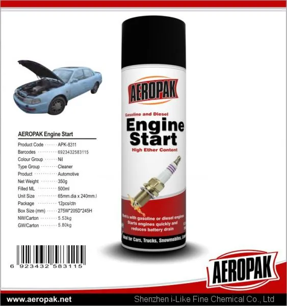 Low Temperature Engine Start Spray, Engine Start Fluid