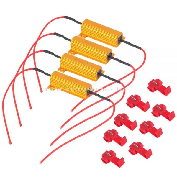 RX24 50W Power Metal Shell Aluminium Gold Resistor 1K 500R 300R 200R 150R 100R 50R 30R 20R 15R 10R 8R 6R 4R 2.5R 1.5R photo-5