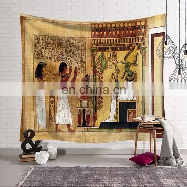 2020 Fashion Designer Custom 3d Digital Printing Ancient Egyptian Tapestry