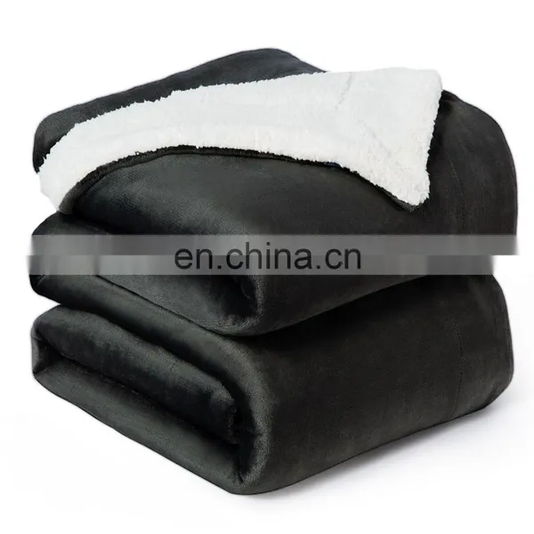 Polar Office Bedroom Convenient Sherpa Blanket With White Lamb photo-5