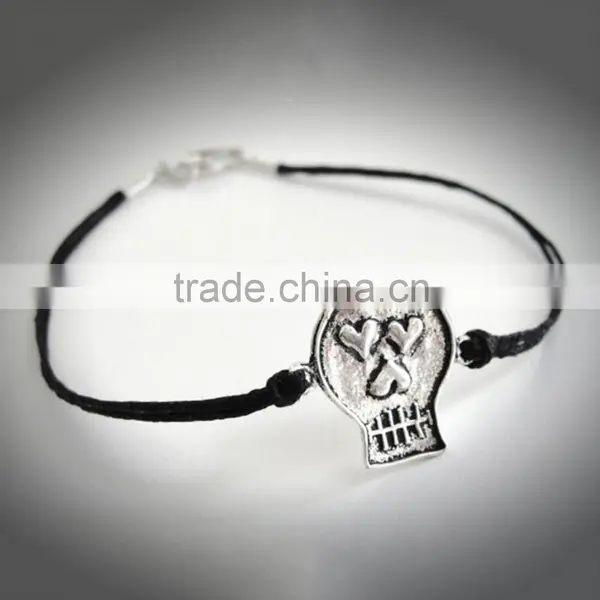 Custom Men's Courage Waxed Cotton Cord Bracelets photo-2