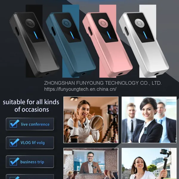 Lavalier Clip-on Wireless Microphone Bluetooth Cell Phone Live Special Noise-canceling Lapel Clip Microphone Recording Equipment Clip Microphone photo-4