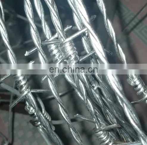 Barbed Wire Galvanized/pvc Coated Barbed Roll With Handle or Wooden Spool Barbedwire Fence Double Twisted Galvanized Barbed photo-4