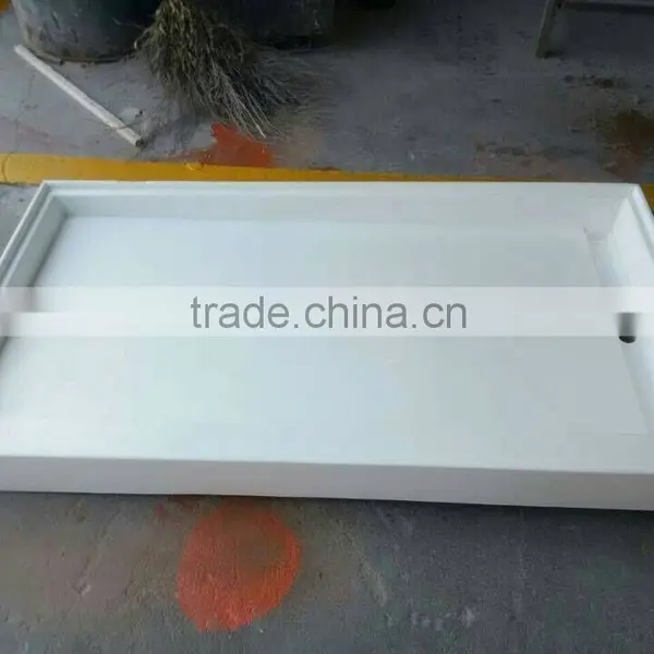 Hotel Bathroom Cultured Marble Shower Pan, Shower Base, Shower Tray photo-2