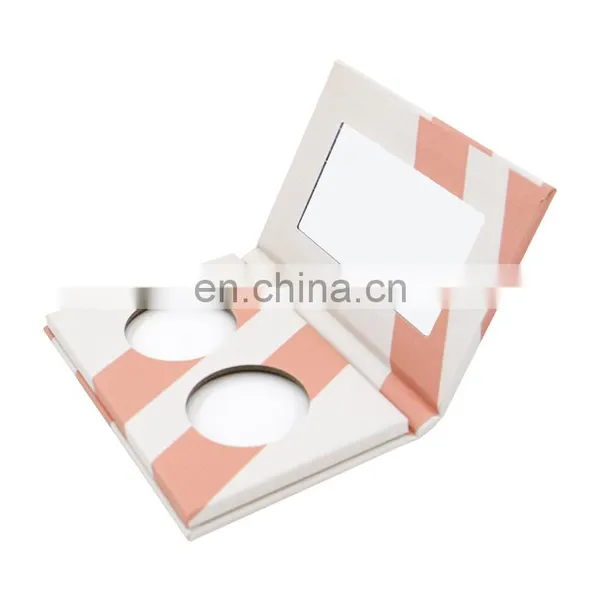 Hot Sale in Stock 2 Hole Empty Pan Makeup Paper Packaging 36mm Round Eyeshadow Palette
