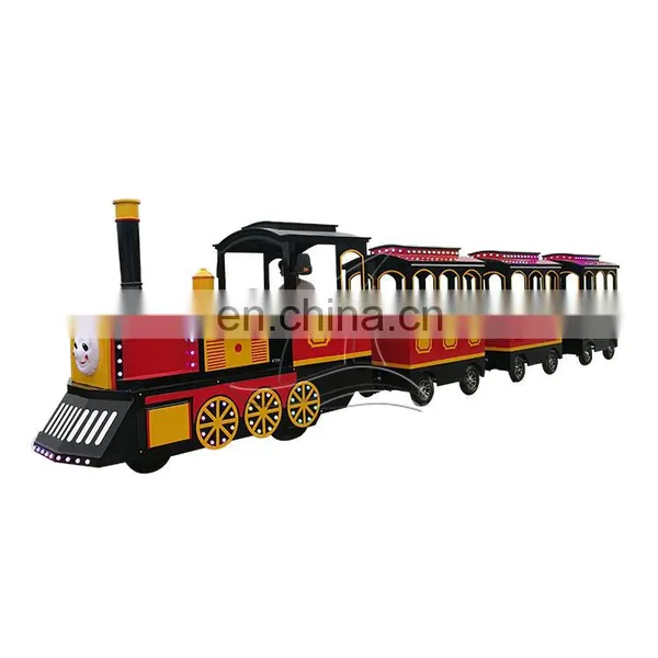 Battery Powered Ride on Train Battery Train no Tracks Battery Trackless Train for Shopping Mall photo-4