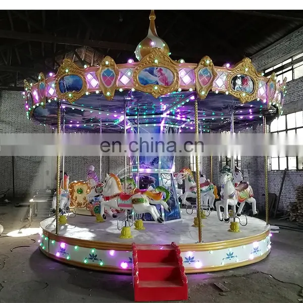 Electric Fiberglass Commercial Carousel Horses Merry Go Round For Sale photo-4