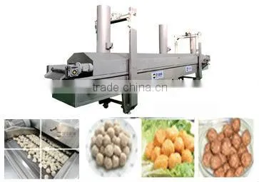 Meat Ball Processing Line Fish Ball Frying Machine