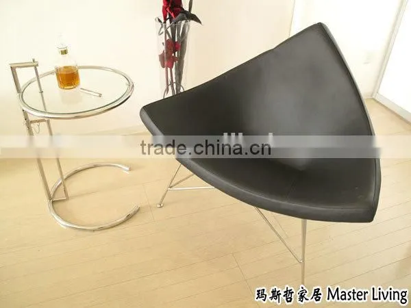 Replica Leisure Triangular Stainless Steel PU Reproduction Classic Coconut Shell Chair photo-3