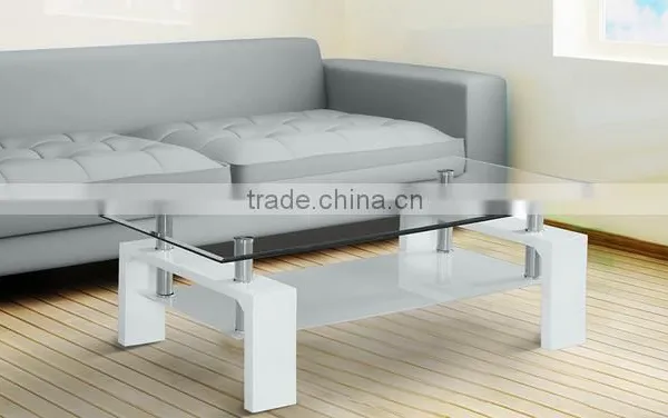 Glass Top MDF Base Coffee Table Square Coffee Table Quality Choice photo-2